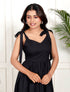 Shoulder Tie-Up Tiered A-Line Mini Dress